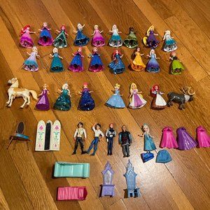 EUC Disney Princess Magic Clip, Rubber and Roll Dolls (30 total) and more